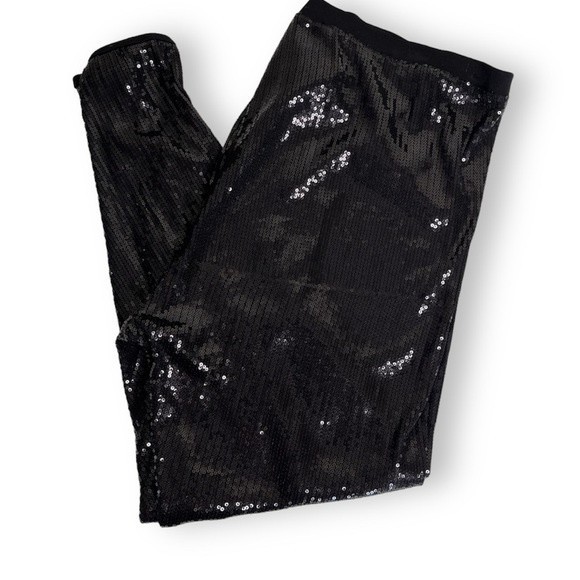 Black Sequin Women's Pants New With Tag 3x4× - Picture 2 of 13